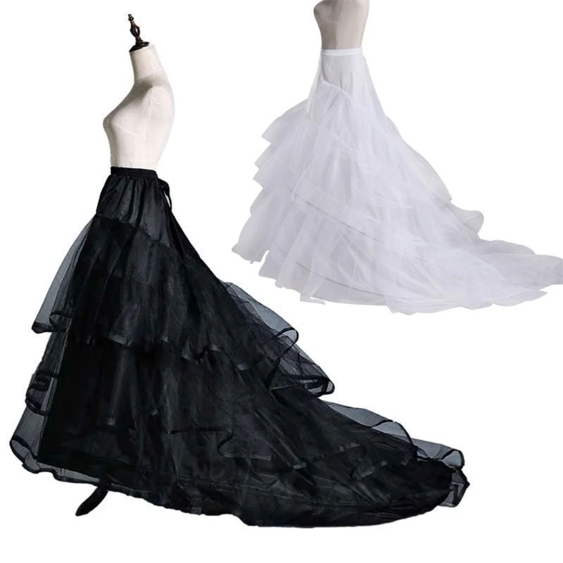 US White Petticoat Underskirt Wedding Gown Party Crinoline Petticoat Skirt Slip 