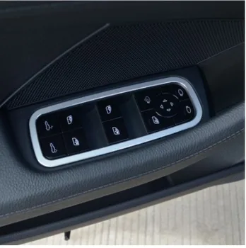 

Aluminum Alloy Glass Lift buttons frame decoration Electric Tail Door button Trim decals for Porsche Panamera 2017-18