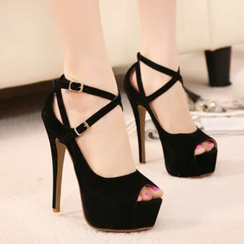 

2019 summer super new fine with women's sandals waterproof platform single shoes fish mouth fashion straps women's high heels