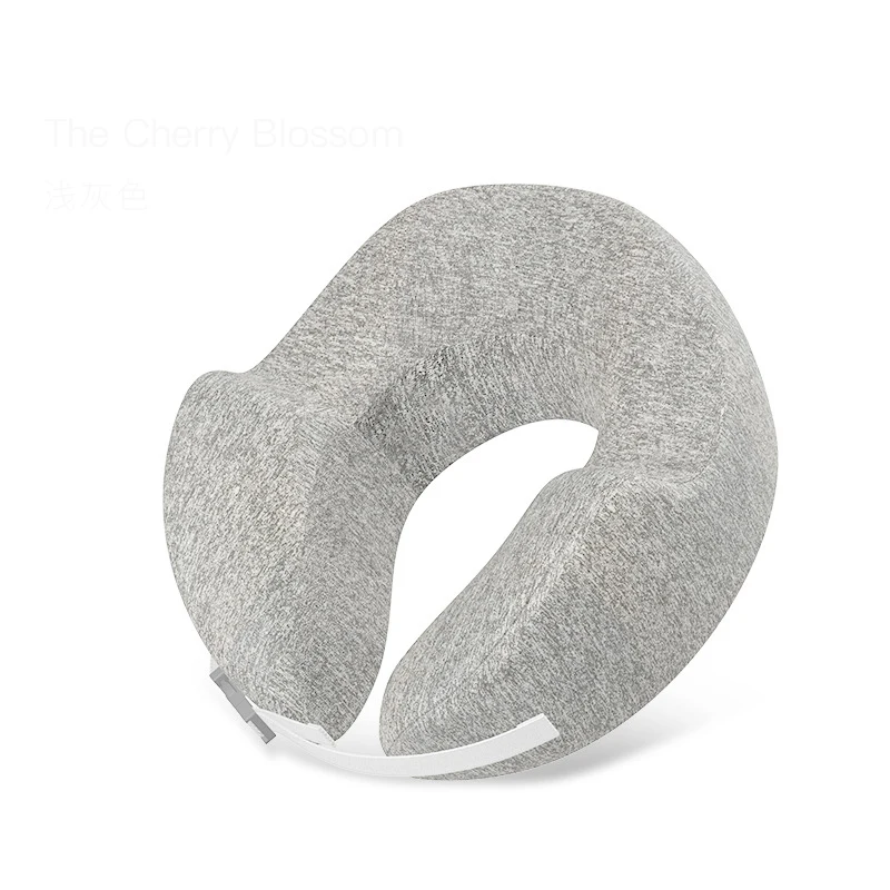Light grey Подушка для шеи дорожная с эффектом памяти u-образный эргономичный дизайн Портативный уход за шейным позвоночником Рождественский подарок подушка для шеи - Цвет: Light grey