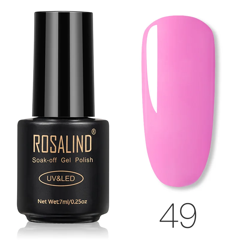 49 ROSALIND Гель-лак для ногтей Лидер продаж 58 цветов долговечный лак для ногтей гель-лаки нужна лампа основа верхнее покрытие для дизайна ногтей - Цвет: 49