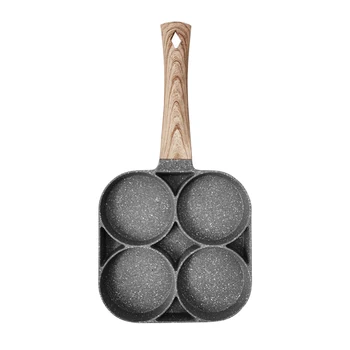 

Gas + Induction Cooker Type Detachable Fried Burger Fried Egg Mold Four-hole Fried Egg Pan Non-stick Pancake Pan Pan Handle