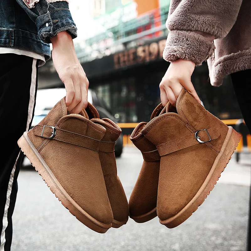 Skup PUPUDA zima śnieg buty mężczyźni moda trend wygodne na świeżym powietrzu klasyczny Bawełniane buty slip on para buty buty w stylu casual duży rozmiar