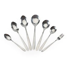 new stainless steel thickened pointed spoon round spoons fruit smaller fork hotel dining supplies western tableware wholesale
