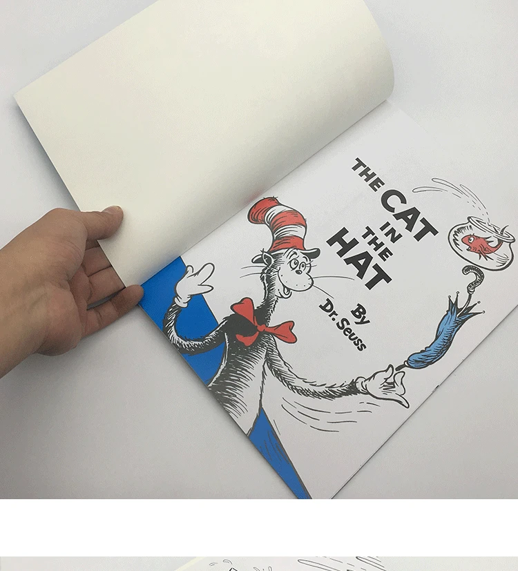 Детские книги с котом в шляпе доктор сеусс детские Обучающие книжки английской