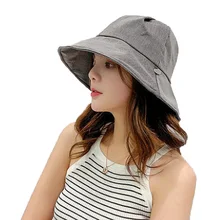 BADAMANA, летняя, складная, с широкими полями, Панама, женская, для улицы, солнцезащитная, хлопковая, для рыбалки, пляжа, отдыха, кепка, Женский умывальник, шапка