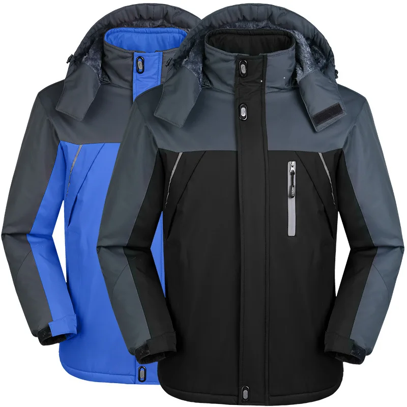 Дождевик, куртка, стиль, мужской, WO, теплый, плюс бархат, для спорта на открытом воздухе, для кемпинга, альпинизма, непродуваемый, водонепроницаемый