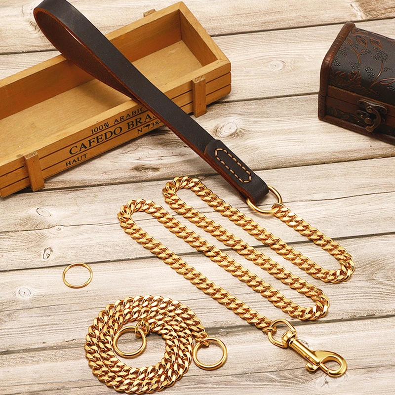 gold plated dog chain