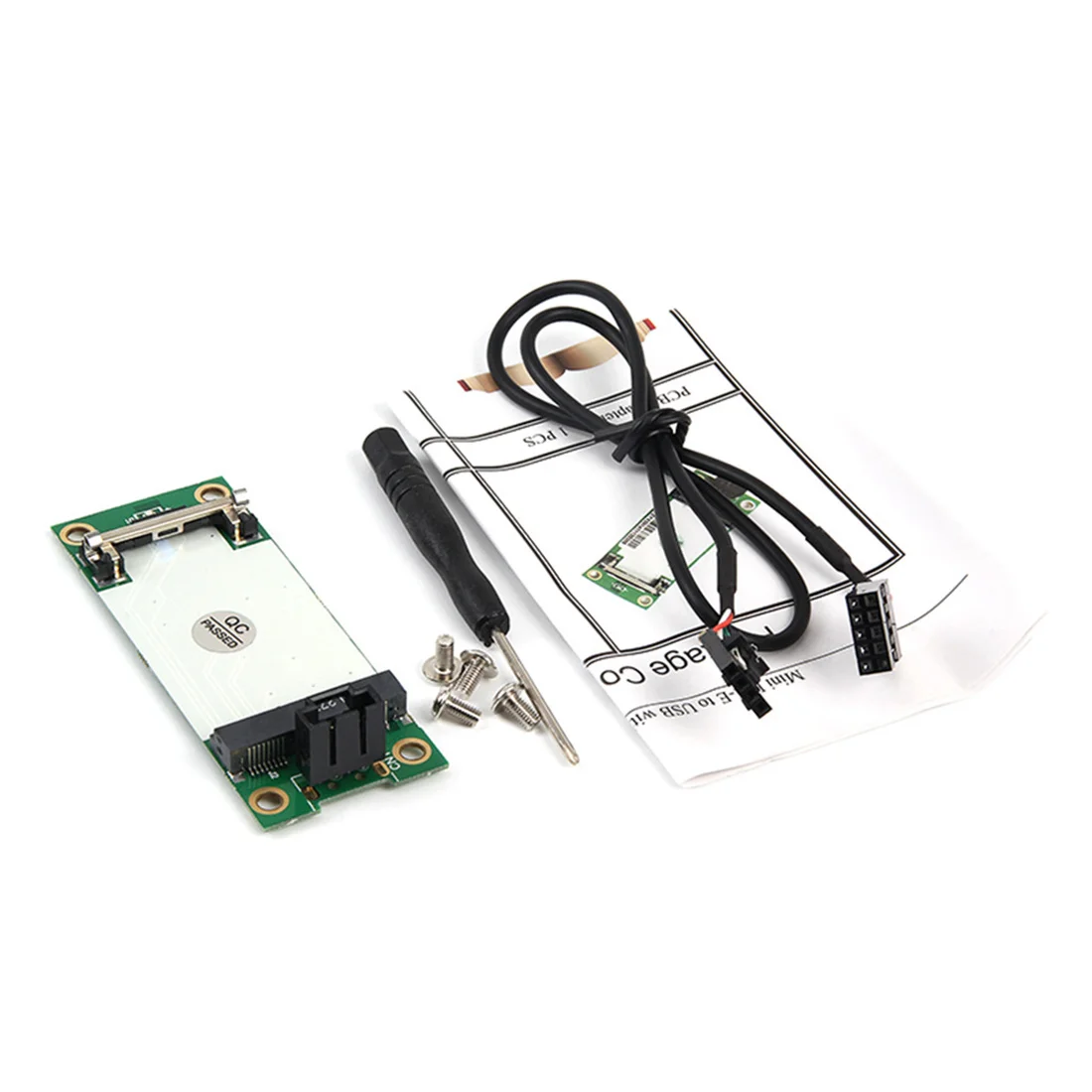 Cable Length: 80MM Computer Cables Mini PCI-E to USB with SIM Card Adapter for WWAN//LTE Module-Horizontal Connector