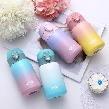 

Thermos Bottle Stainless Steel 500ML Sainless Steel Vacuum Flasks Cute Cat Fox Ear Thermal Coffee Tea Milk Travel Mug BB50BW