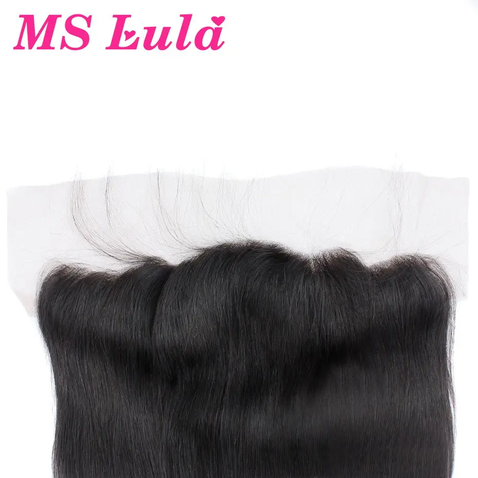 Ms lula предварительно сорвал 13x4 кружева Фронтальная застежка с ребенком волос бразильского прямые волосы 100% натуральные волосы Волосы remy