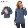 Maternity Hoodied Sweater Winter thermal Fabric Long Sleeve Breastfeeding Jumpers Nursing Wear Lactation Clothes 1