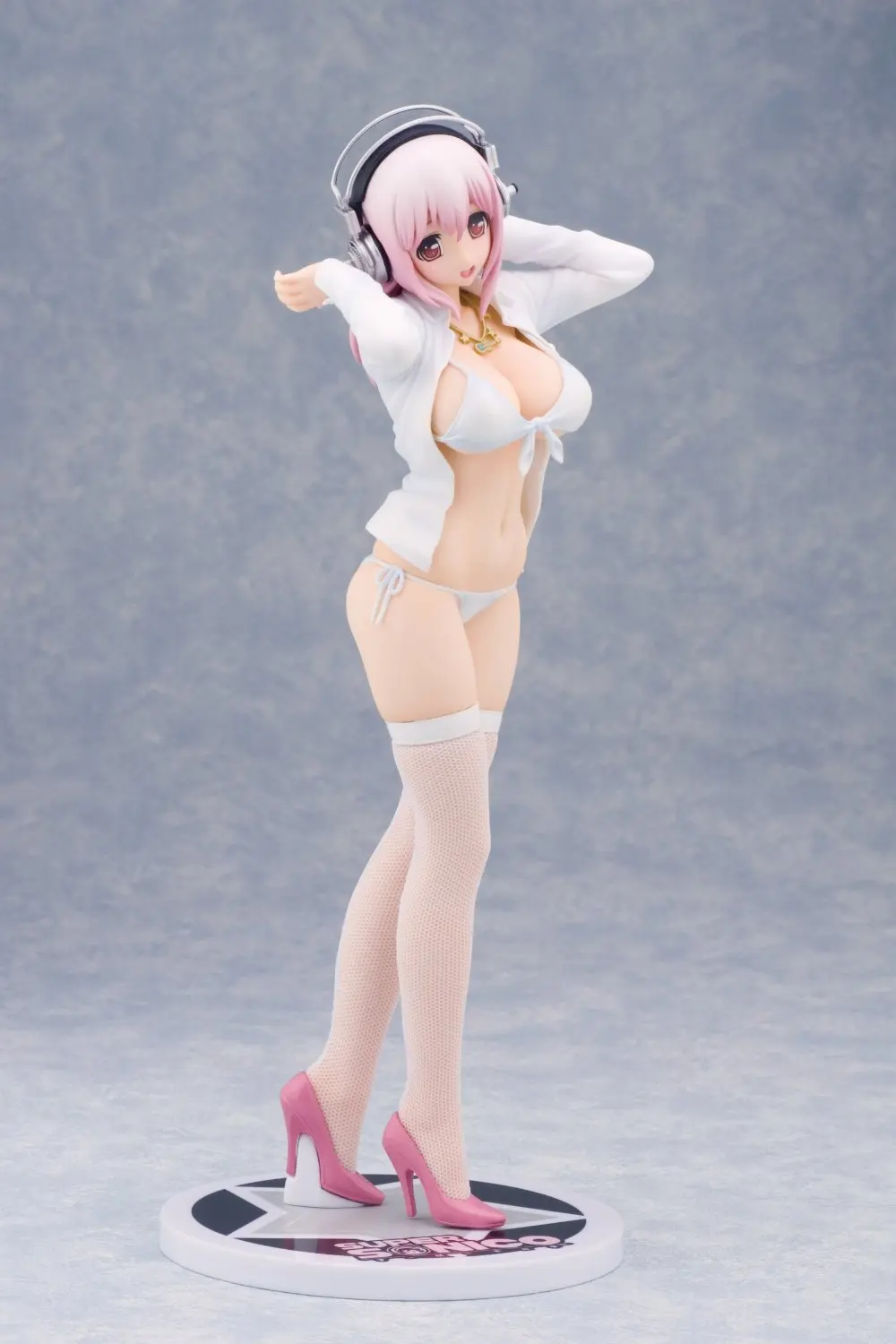 

Gravity Anime Super Sony Sub- White Black And White with Pattern Bicolor Silk Stockings Swimwear Water Garage Kit