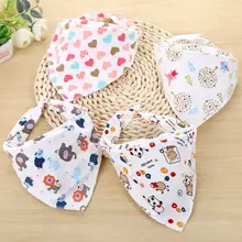 Многоразовые моющиеся хлопковые детские нагрудники из ткани с принтом стрелы и волн треугольные детские нагрудники из хлопка регулируемые детские нагрудники