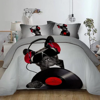 

Cat & dog series bed set comforter bedding set duvet cover set king Queen size Bedclothes Quilt Cover Pillow case Home Textiles