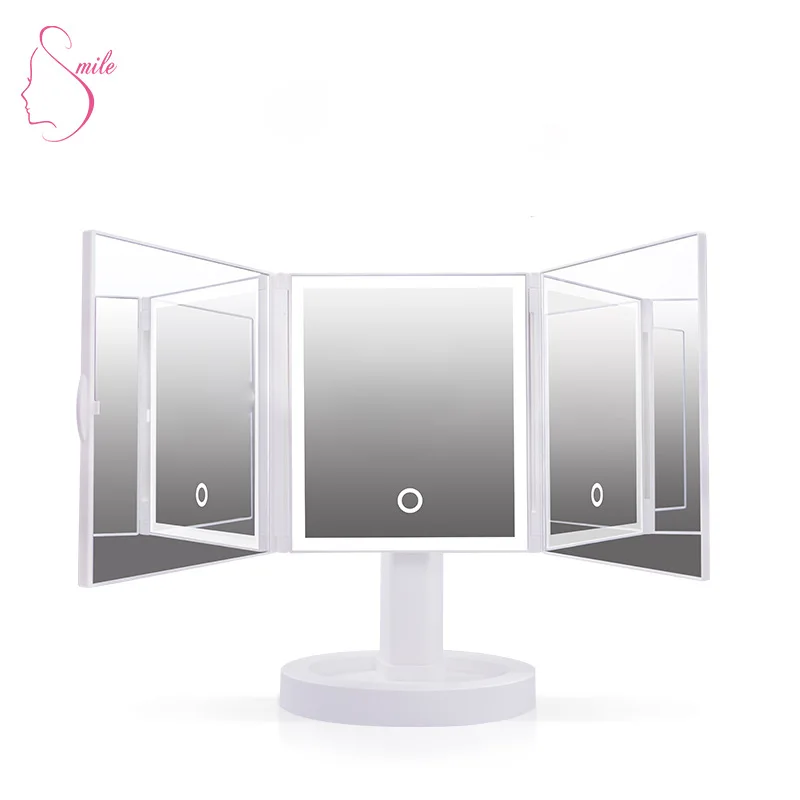 

LED Make-up Mirror Desktop Mirror Amplifier Cross Border for Europe And America Hot Sales-Bunk Bed Direction Adjustable Makeup M
