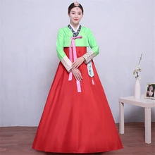 9 видов цветов, традиционная корейская одежда для женщин, платье ханбок, древний костюм, Ретро стиль, корейская мода, одежда для сцены