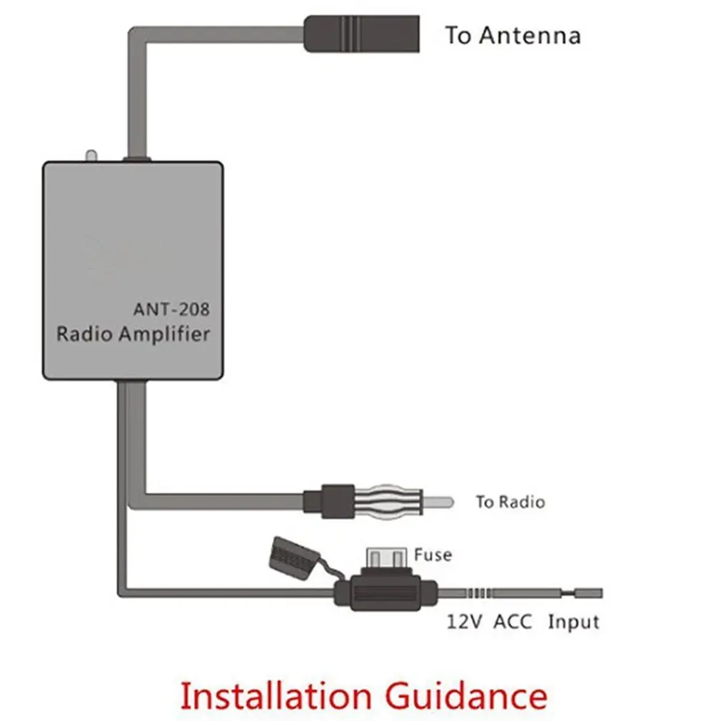 1/2/3PCS Practical FM Signal Amplifier Anti-interference Car Antenna Radio  Universal FM Booster Amp