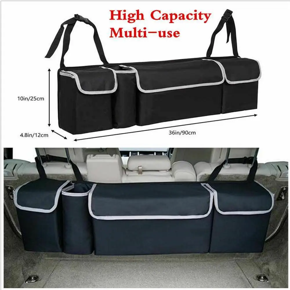 Car Trunk Organizer Backseat Storage Bag High Capacity Multi-use Oxford Cloth Car Seat Back Organizers Interior Accessories