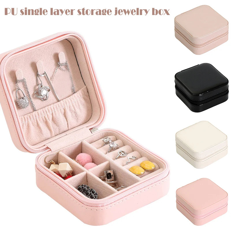 

Jewelry Storage Box Organizer Mini Travel Storage Case for Necklaces Bracelets Earrings Rings @M23