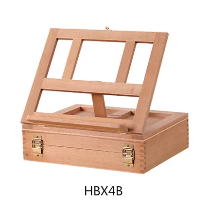 HBX4B Трехслойная цветная коробка для карандашей Настольный мольберт из массива дерева многослойный цветной свинцовый деревянный ящик для хранения цветной мольберт - Цвет: HBX4B