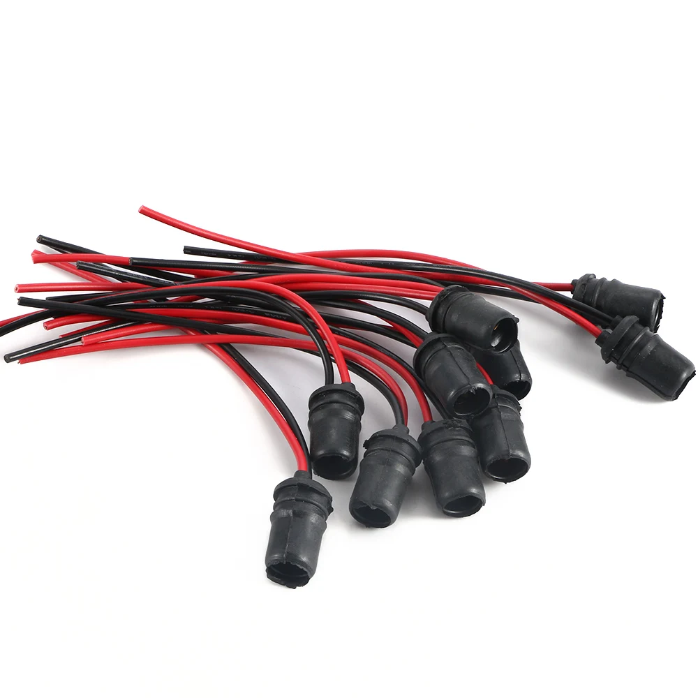 10pcs T10 W5W Light Bulb Socket Holder fit Car Truck Boat Soft Rubber Connectors