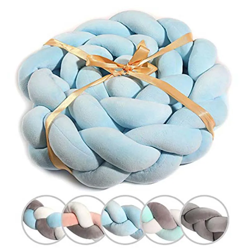 Бампер для новорожденной кровати, длинная плетеная Подушка с узелком, детская кроватка для новорожденных, бампер для кровати, декор для детской комнаты(3 метра - Цвет: 3M CC
