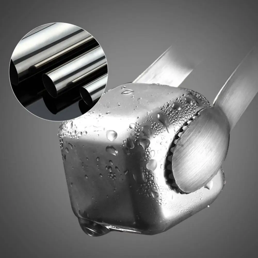 Reusable 304 Stainless Steel Metal Square Quick-Frozen Ice Cubes Keep Freezing Chilling Stones For Whiskey Wine Beer Beverage