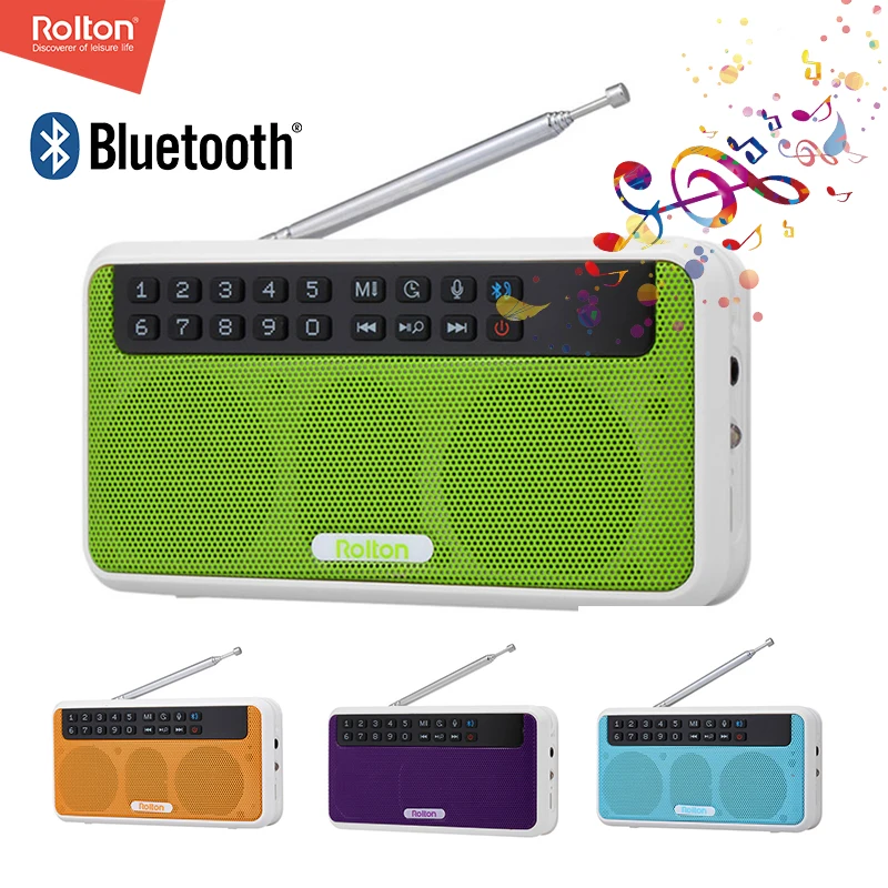 Портативный цифровой FM радиоприемник Rolton E500 беспроводной Bluetooth динамик приемник