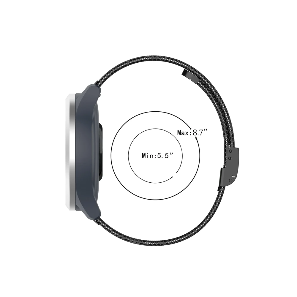 18 мм ремешок из нержавеющей стали для Garmin vivomove 3s/4s Huawei Смарт часы 1 го поколения