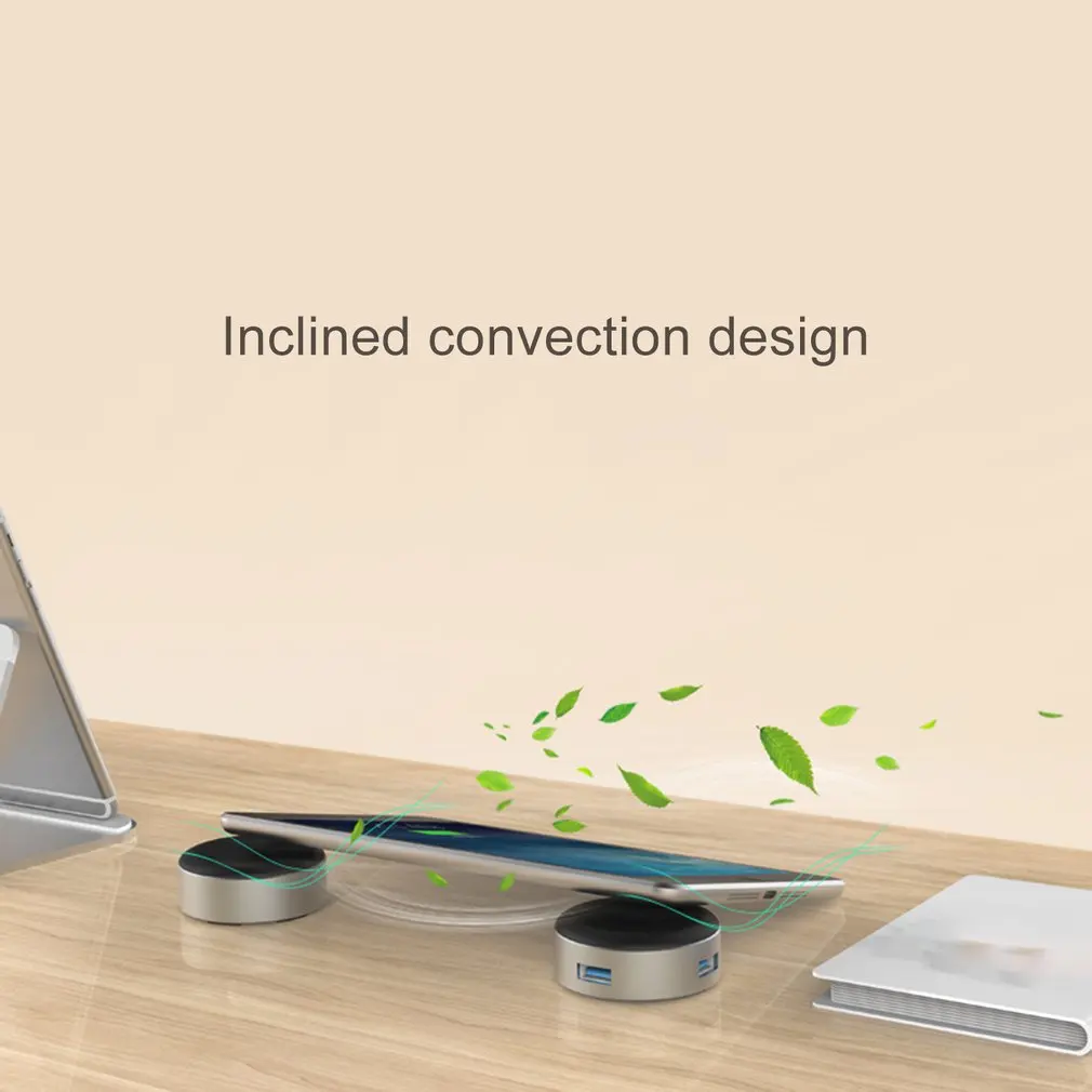 Алюминий Нескользящая USB3.0 круговой концентратор компактный дизайн Управление Разветвитель USB для компьютера Mac ноутбука Расширенный концентратор