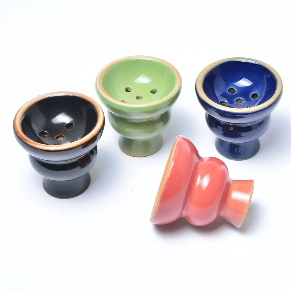 Ceramic Hookah Bowl Nargile Cachimba Shisha Pipe Flavor Bowls for Sisha Chicha Narguile Accessories