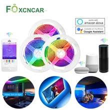 RGB светодиодный wifi ленточный светильник SMD 2835 5 м RGB лента DC12V/24 В ленточный диодный светодиодный светильник Гибкая полоса лампа ИК wifi контроллер