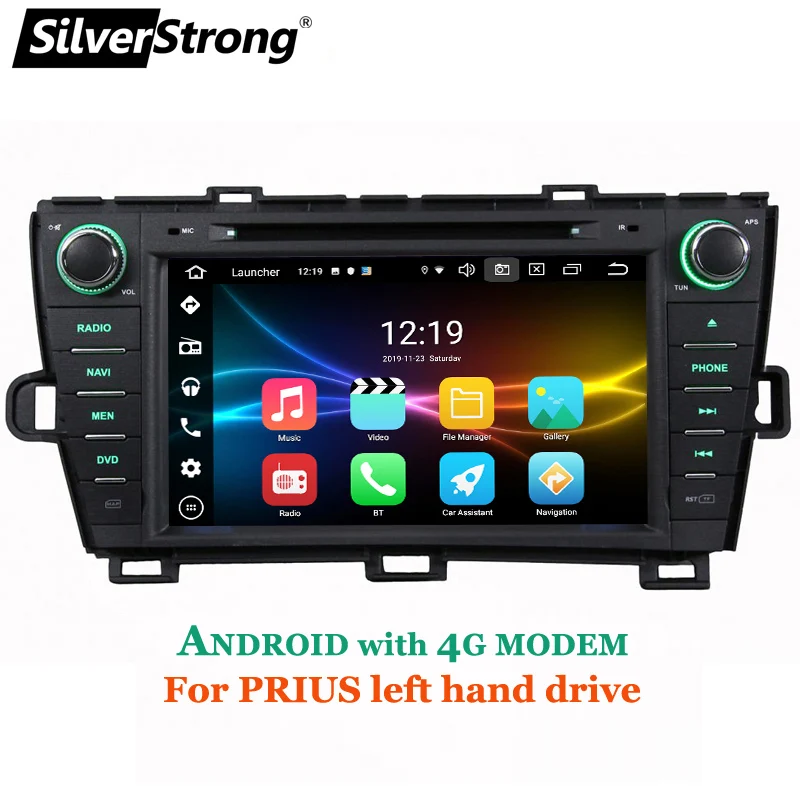 SilverStrong 8 дюймов Android9.0 автомобильный DVD для Toyota Prius dvd левая рука правая рука радио 4 г Модем wifi prius android опционально DSP - Цвет: PRIUS-M3 LHD