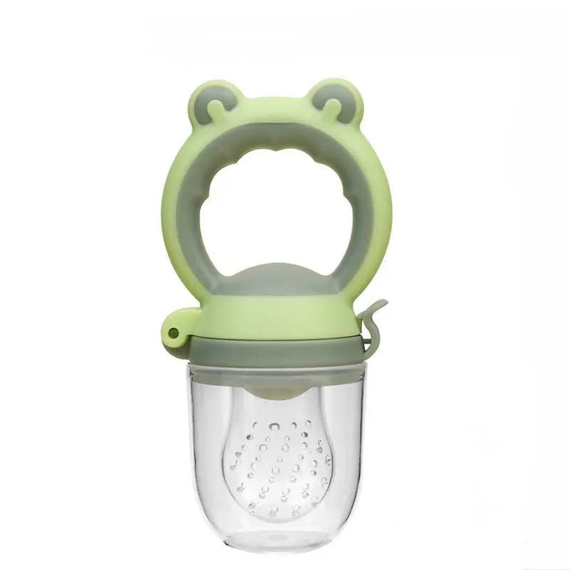 

New Frog Head Baby Pacifier Safety Silicone Food Music Fruit And Vegetable Food Fruit Bite Bag Baby Eat Fruit Food Supplement