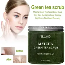 Скраб для тела матча зеленый чай Отшелушивающий глубокое очищение Осветляющий отбеливающий увлажняющий Омоложение Уход за кожей скраб для тела