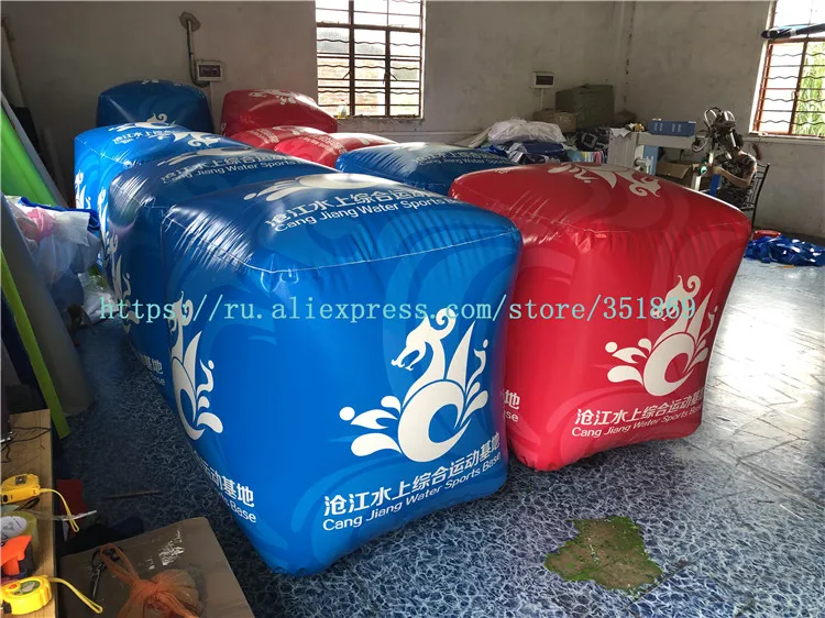 Customized Inflatable Swim Buoy With Logo, Inflatable Square Buoy, Water Floating Cube Buoy Water Event Inflatable Marker Buoy