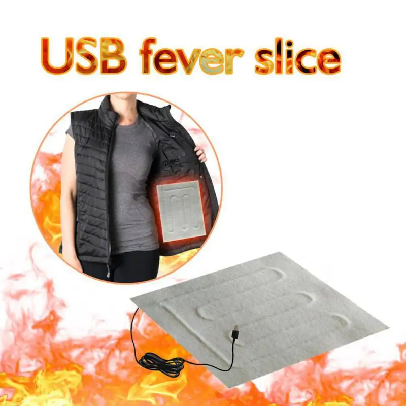 

HOT SALE 5V USB Heating Pad Portable DIY Vest Jacket Clothes Electric Cloth Heating Warming Gear cheap
