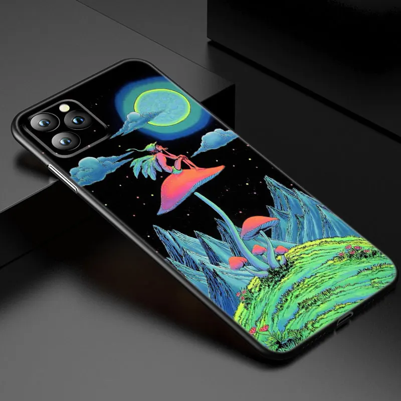 Weird Trippy Mushroom Psychedelic Art Phone Case For Apple iPhone 13 12 Mini 11 Pro XS Max XR X 8 7 6S 6 Plus 5S 5 SE 2020 Cover- H08a3e184445e4e86b0557d09a9f6033fS