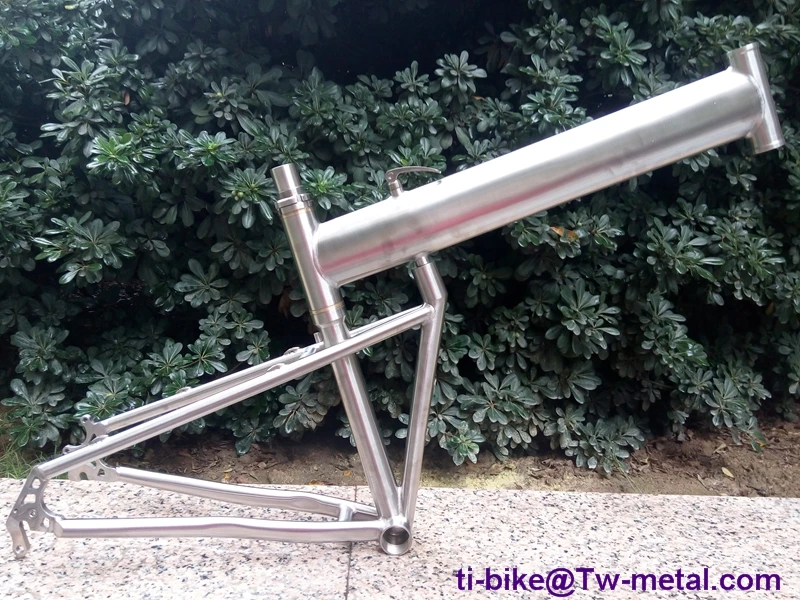 Clearance Custom titanium fold bike frame with the big wheel, China titanium bike frame, XACD road frame in Titanium 6