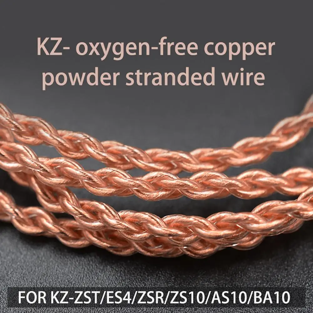 Hot Sale Durable Replacement KZ 0.75mm Gold-plated B/C Pin Earphone Cable for KZ-ZST/ES4 KZ-ZSN With Mic | Электроника