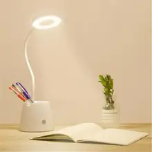 Lampe de bureau pliable à col de cygne, intensité réglable, pour la Protection des yeux, pour l'étude, la lecture de chevet