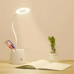Lampe de bureau pliable à col de cygne, intensité réglable, pour la Protection des yeux, pour l'étude, la lecture de chevet 