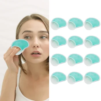 

12pcs Washable Facial Puff Reusable Comfortable Cosmetic Supplies Face Care Tool Makeup Remover Pad for Girls