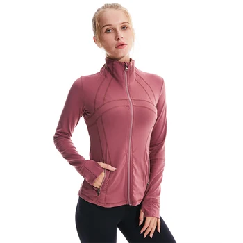 

New yoga jacket women European and American yoga clothes women long sleeves running sports fitness clothes