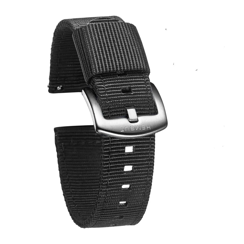 

Military Nylon Watch Bands Quick Release Quality Wrist Straps For Men Heavy Duty Brushed Buckle 18mm 20mm 22mm 24mm