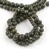 Natural Stone Green Iron Pyrite Mineral Gem Beads Loose Spacer Beads For Jewelry Making 6/8/10mm Diy Bracelet Necklace 15