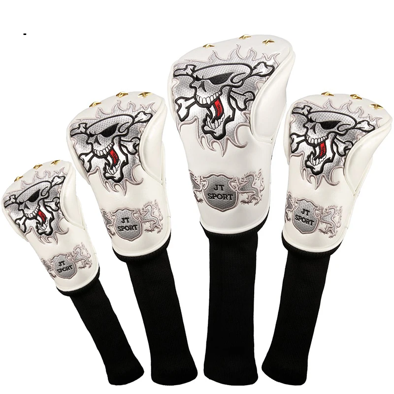 Новинка 4 цвета чехол для гольфа с черепом водителя 3 # Fairway Wood 5 золотые пятна
