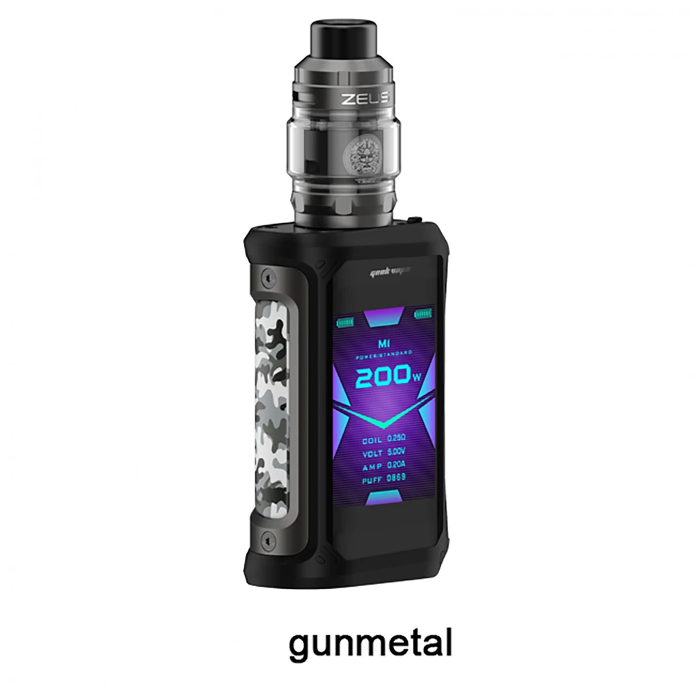 New arrival Geekvape Aegis X Zeus Kit 200W Box Mod By Dual 18650 Fit 510 Thread Zeus Subohm Vape Atomizer with mesh coil