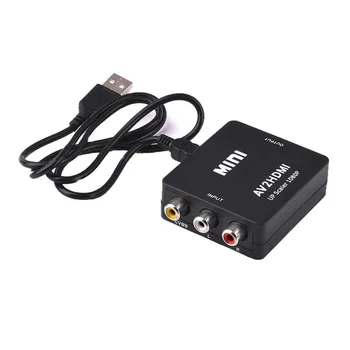 

2020 New Scaler Adapter HD Video Composite Converter Box HDMI to RCA AV/CVSB L/R Video 1080P Mini HDMI2AV Support NTSC PAL New